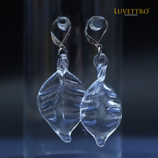 Earrings Leafy | Clear