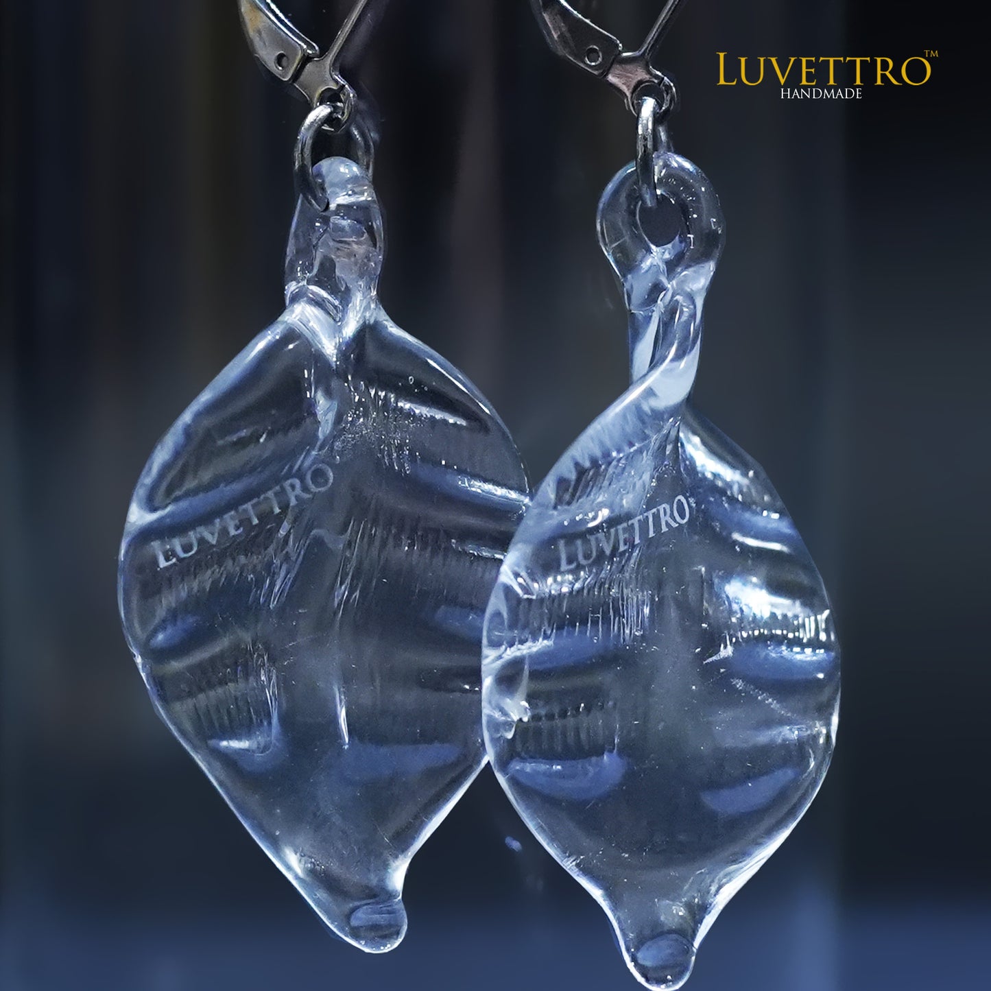 Earrings Leafy | Clear