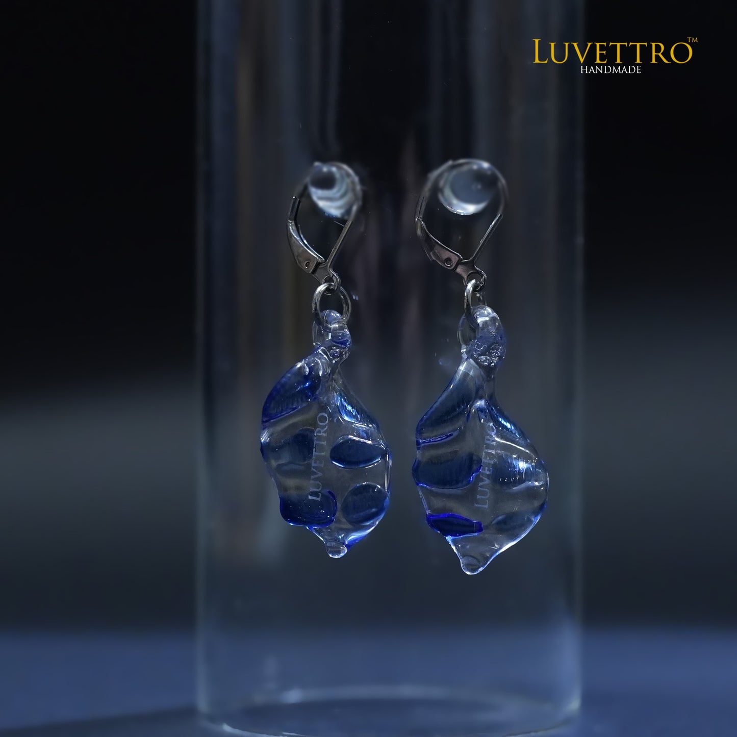 Earrings Leafy | Small Blue